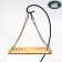 Large swing for rodents on chains, 13 x 6 cm, plywood