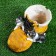 Figure pot "Boat with puppies" 25x18x15cm