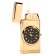 Gas lighter "style", piezo, with a clock, with backlight, gold