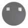Mirror, wall, "moon", d = 70 cm