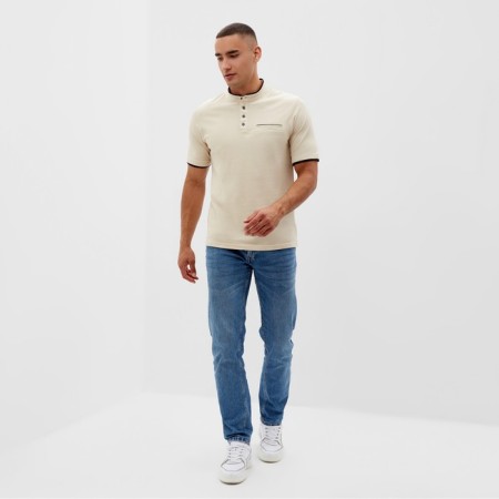 T-shirt (Polo) Male Minaku Regular Fit: beige color, river 48-1