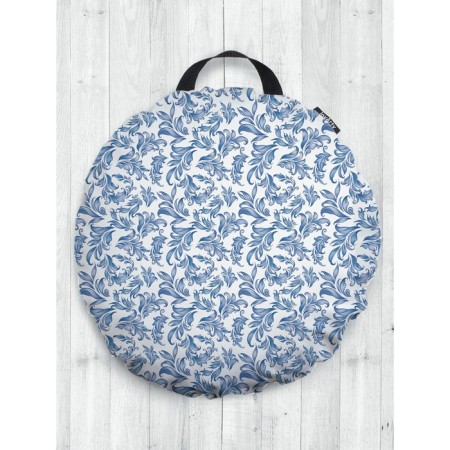 Siddle Pill "Blue Pattern on a White Back", decorative, D = 52 cm