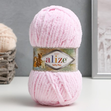 Yarn "Softy Plus" 100% micropoliester 120m/100g (31 children's pink)