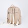 Women's backpack made of artificial leather with lightning, 1 pocket, beige color