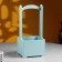 Kashpo - wooden box 13.5x13.5x30 cm gray -blue