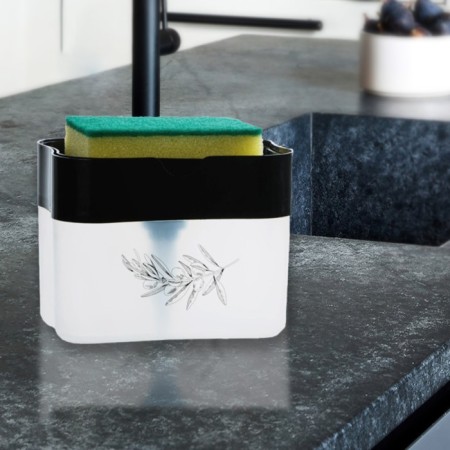 Liquid soap dispenser "Sweet Home", black, 12 x 10.5 cm.-1