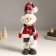 Interior doll "Snowman in a vest with a snowflake and a checkered cap" 44 cm