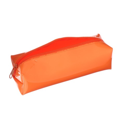 Penal soft, 1 department, 60 x 195 x 50 mm, voluminous, artificial leather, neon K-721, orange-2