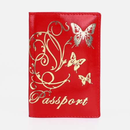 Cover for passport, red color
