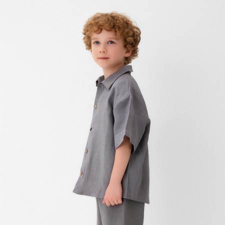 Board for the boy KAFTAN LINEN, p. 36 (134-140), gray-2