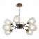 Ceiling EVOLUCE lamp. Sle205102-08. Terramo. 8x60 watts, E27, 82x82x58 cm, brass color, black