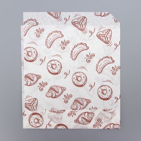 Paper corner with a pattern "Baking", fat -resistant, white, 17.5 x 14 cm-2