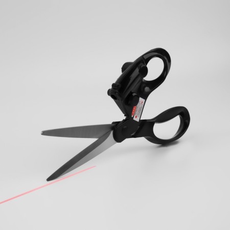 Clothing scissors, with a laser pointer, 8 ", 21 cm, black color-2