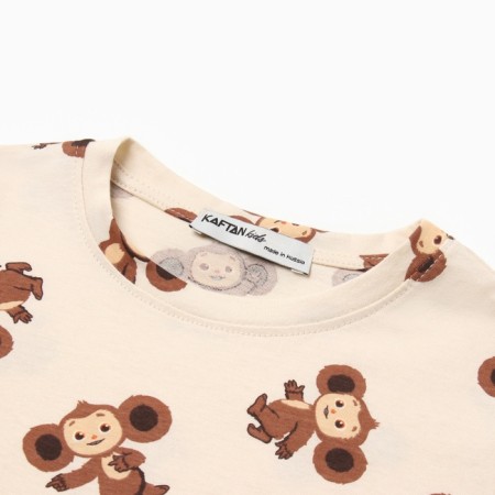 Pajama nursery (T-shirt and shorts) KAFTAN Cheburashka R.34 (122-128)-6