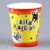 A one -time paper glass "Happy Birthday" dogs, 250ml