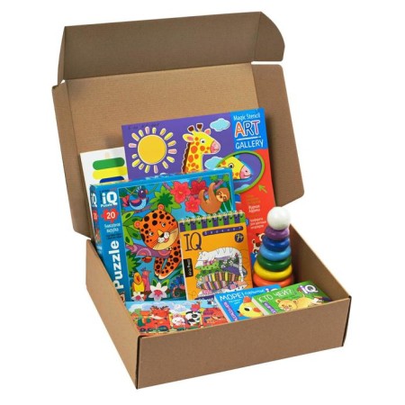 Set. The package is large with IQ games for the development of creative thinking (2-5 years). With a pyramid