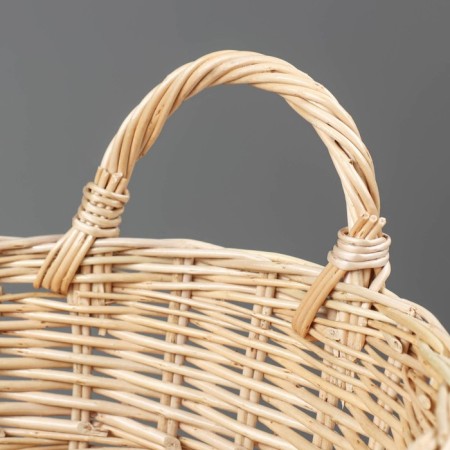 Basket "Gardener", bottom plywood: 20 × 20, top: 30 × 30, h = 25/33 cm, manual weaving, willow-2