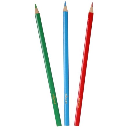 Pencils colored 12 colors, wooden, triangular body, in a cardboard box-2