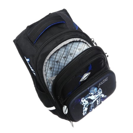School backpack 40 x 33 x 15 cm, ergonomic back, Across 548, black ACR23-548-6-8