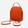Ryukzak-Mini made of artificial leather with zipper, 1 pocket, redhead color