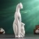 Figure "Cat with a kitten" white in silver, 21x7x7cm