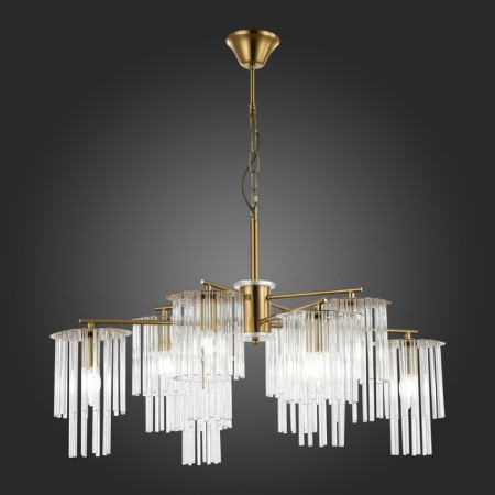 Suspended EVOLUCE lamp. Sle1122-303-08. Lynden. 8x40 watts, E14, 79x79x47 cm, brass color-4
