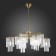 Suspended EVOLUCE lamp. Sle1122-303-08. Lynden. 8x40 watts, E14, 79x79x47 cm, brass color