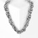 Bracelet "Gladiator" narrow weaving, color silver, 18 cm