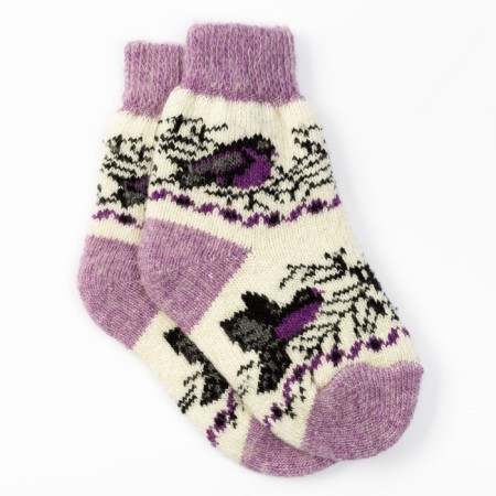 Nosk children's woolen "birds", white color, size 22-1