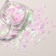 Sequins for the decor of the nails "petals", holographic, white