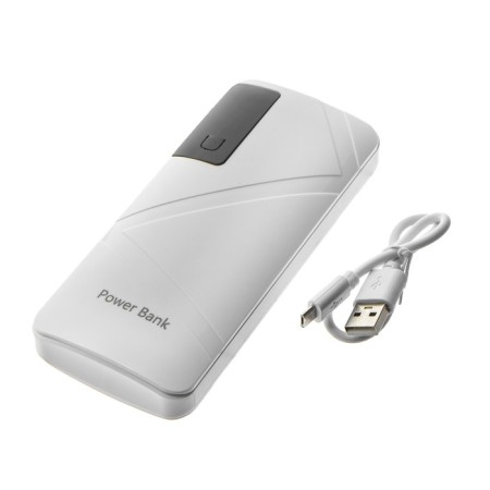 Luazon external battery PB-05, 6000 mAh, 3xUSB, 2 A, display, flashlight, white-4
