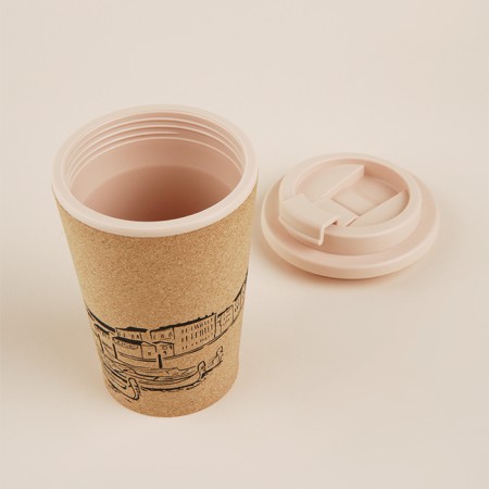 A glass with a cork SL Home Venice, 350 ml, 9.5 × 9.5 × 14.5 cm, beige color-3