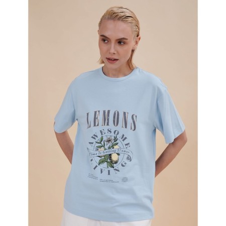 Female T -shirt, size l, blue color