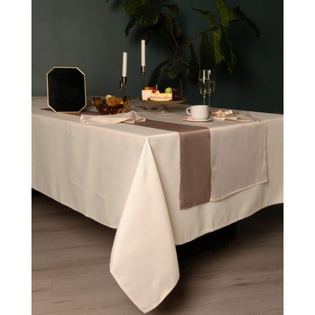 Tablecloth, size 140x180 cm, cream color
