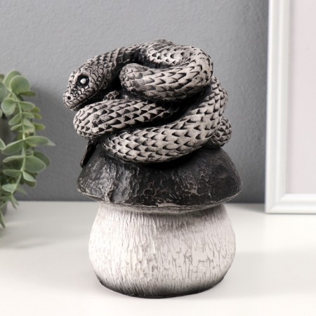 New Year's piggy bank "Snake on the mushroom" 12x11x18 cm-4
