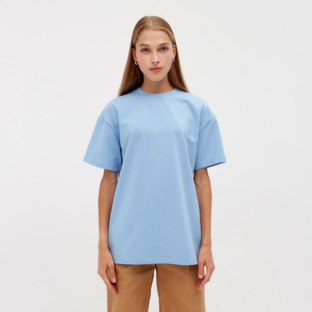 Women's T-shirt Minaku Oversize Fit: Blue color, river 42