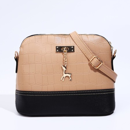 Cross-Bodi Bag on a zipper, beige color