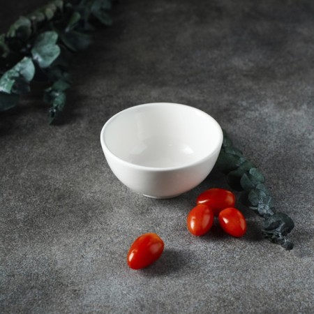 Saladnik porcelain thick -walled shade White Label, 170 ml, d = 10 cm, white color-6