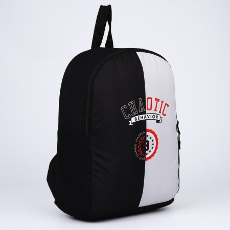 Backpack School Textile Chaotic, 38x14x27 cm, black/gray color-2