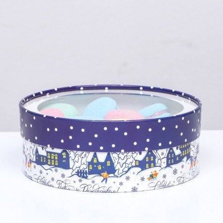 Box for Makarun Tubus with the Window "Happy New Year" 21 x 21 x 7 cm-8