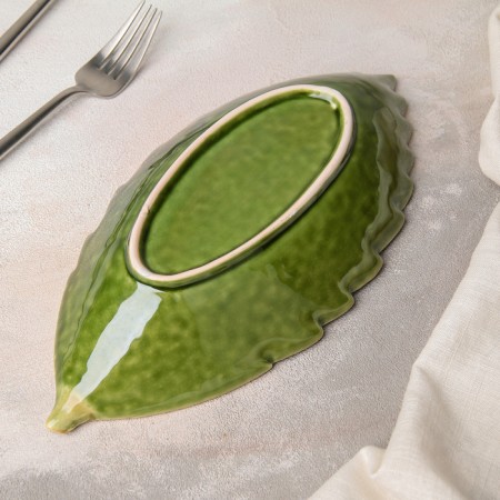 Ceramic serving dish "Dender", 27 × 13 × 4 cm, green color-2