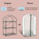 Greenhouse-stella, 3 shelves, 110 × 65 × 40 cm, metal frame d = 16 mm, cover cover 100 μm