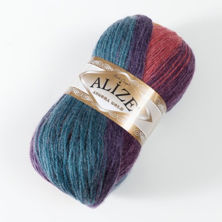 Yarn "Angora Gold Batik" 20% wool, 80% acrylic 550m/100g (7563)-1