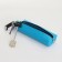 Key of zipper, length 16 cm, ring, carbine, blue color