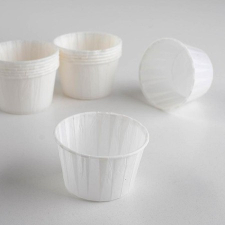 Baking Maffin baking, white, 5 x 4 cm, set 100 pcs.
