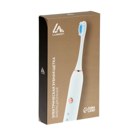 Luazon LP-005 electric toothbrush, vibrational, 2 nozzles, from battery, white-8