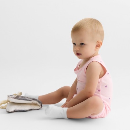 Kit (T-shirt and shorts) children's minku, pink color, height 74-80 cm-5