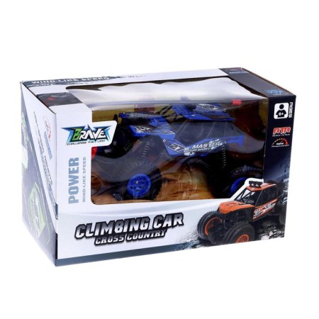Radio -controlled jeep "Cross", works from batteries, blue color-4
