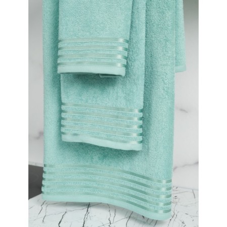 Terry towel BIO-Textiles, 380 gr, size 70x140 cm, green color-1