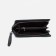 Male purse with zipper, department for bills, for maps, for coins, black color